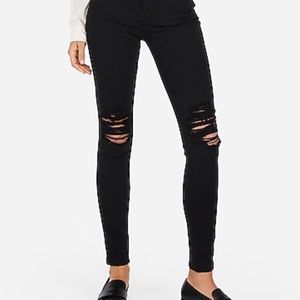 Black express jeans high-rise stretchy jeans